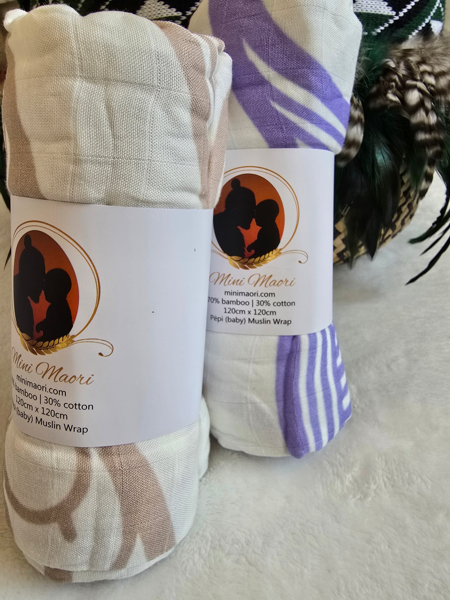 Organic Muslin Wrap - Whenua (Land) Tan