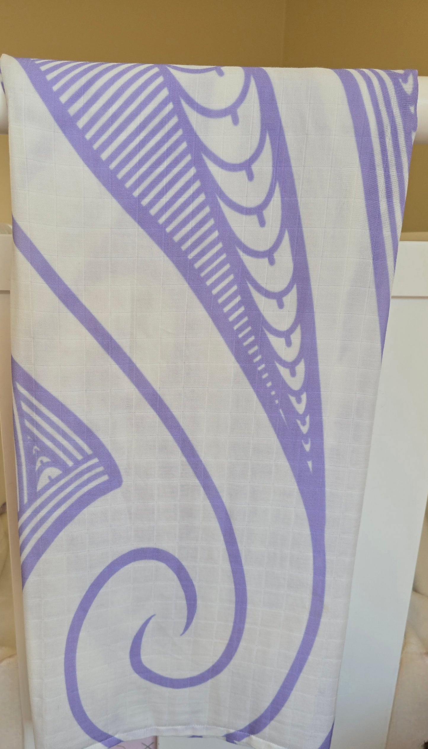 Organic Muslin Wrap - Whenua (Land) Purple