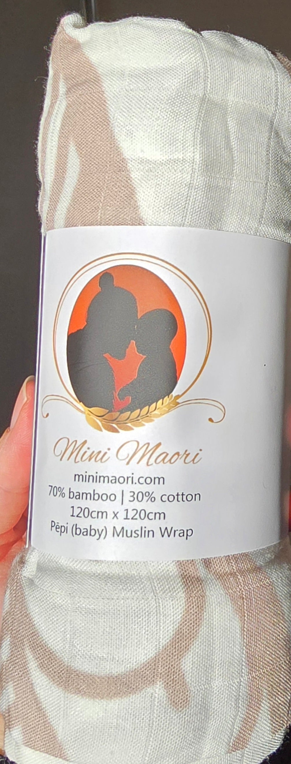 Organic Muslin Wrap - Whenua (Land) Tan