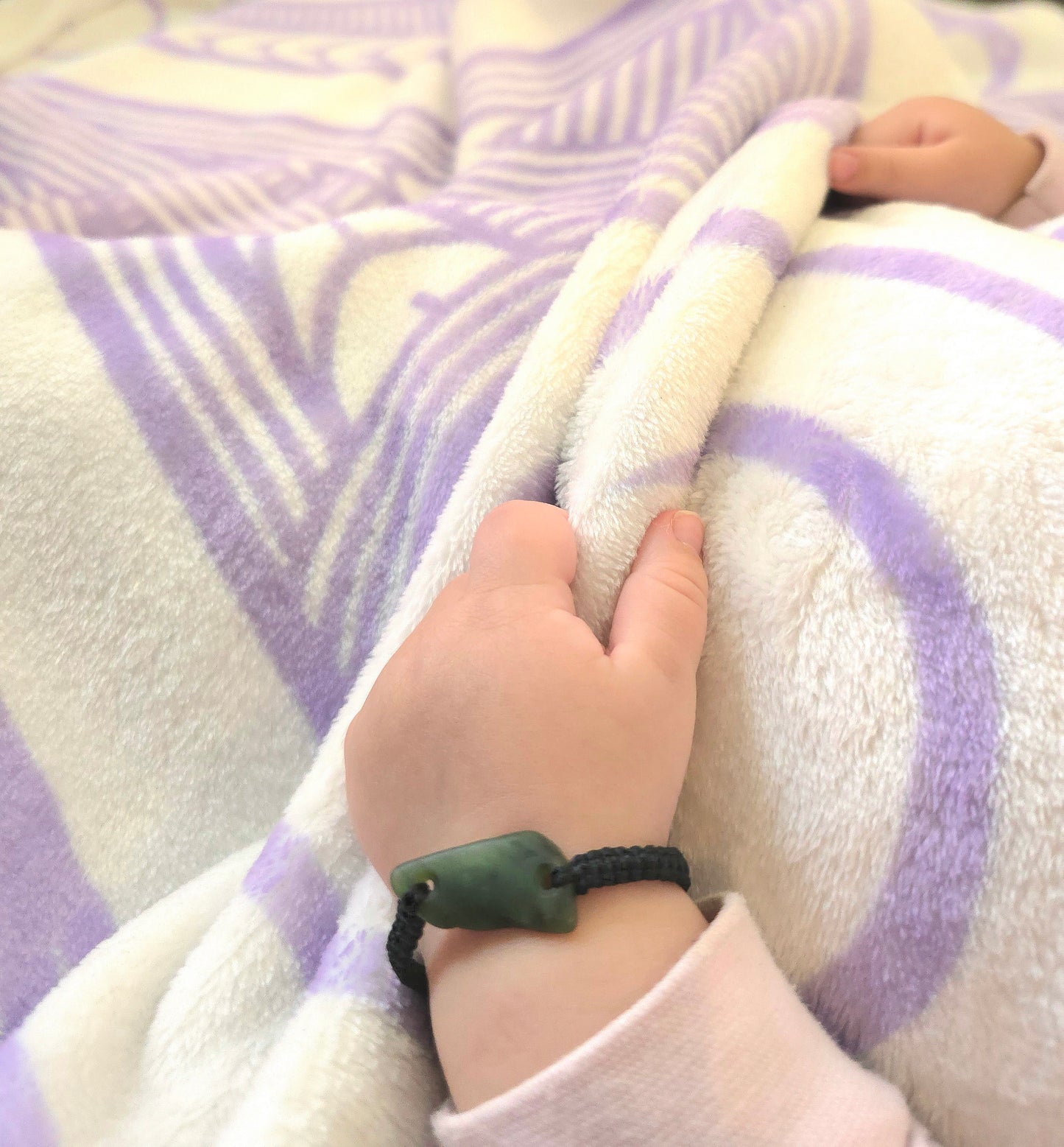 Maori Baby Blanket - Moemoeā (Dream) Purple