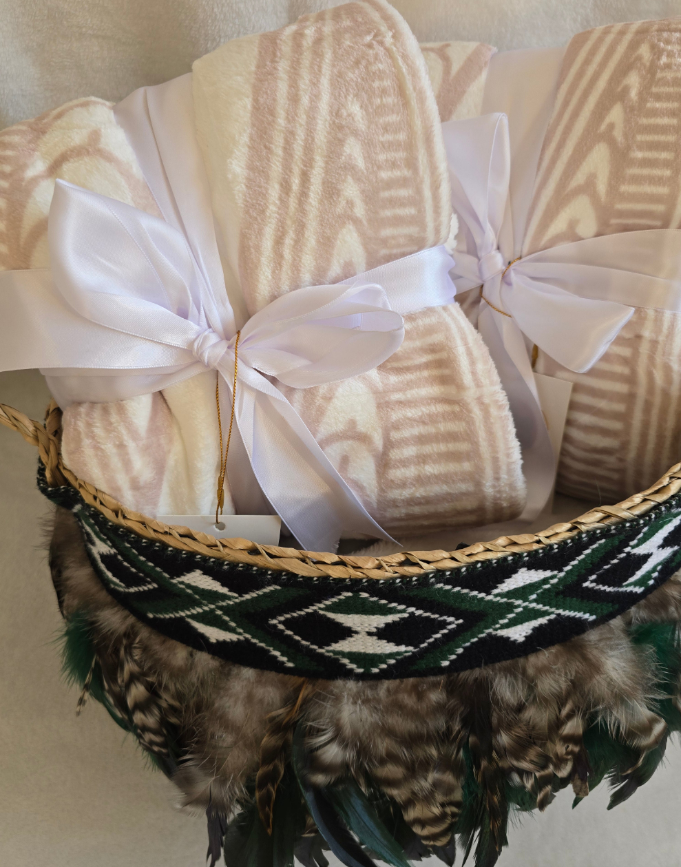 Maori Baby Blanket - Moemoeā (Dream) Tan