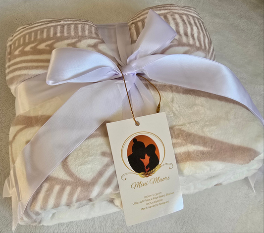 Maori Baby Blanket - Moemoeā (Dream) Tan