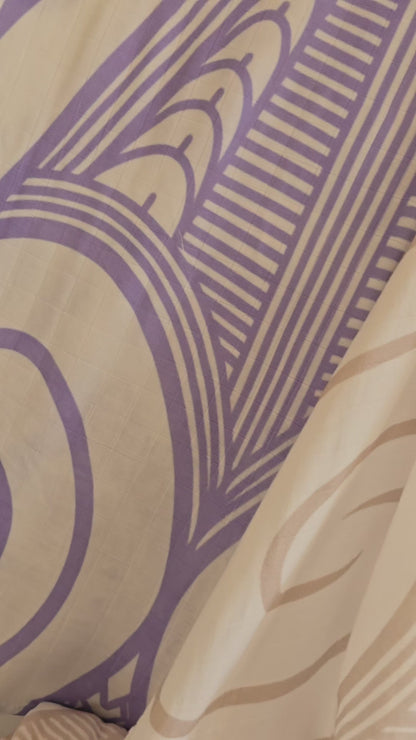 Organic Muslin Wrap - Whenua (Land) Purple