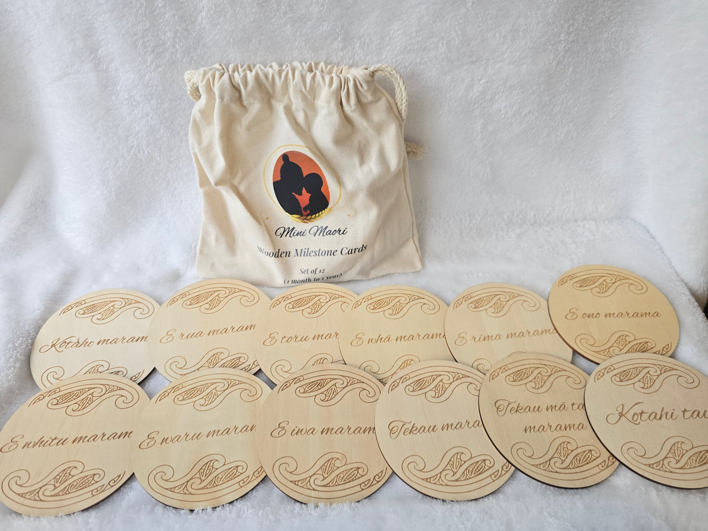 Milestone Cards 1 month - 1 year (double-sided Maori/English)