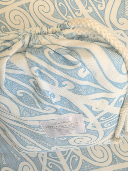 Fitted Cot Sheet (Sky Blue)