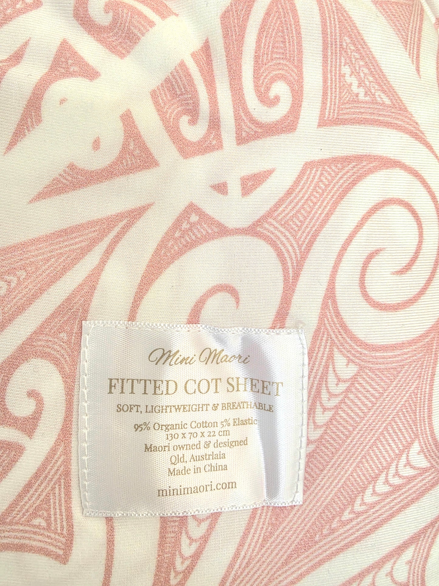 Fitted Cot Sheet (Peachy Pink)