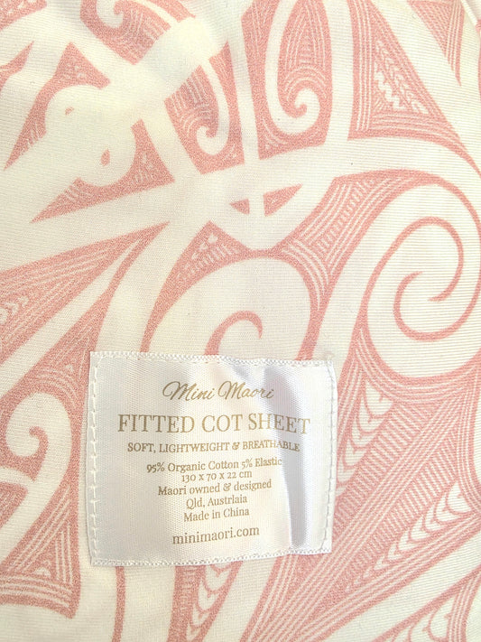 Fitted Cot Sheet (Peachy Pink)
