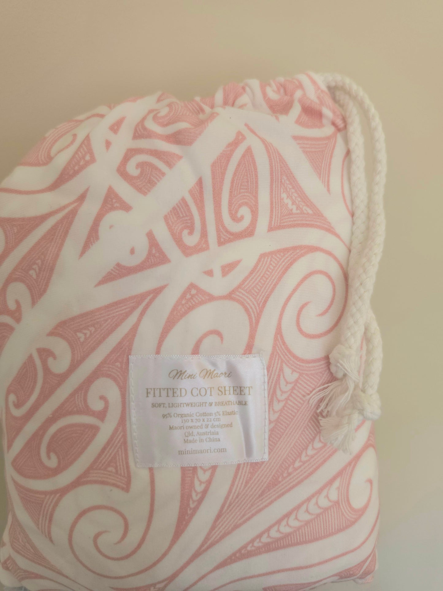 Fitted Cot Sheet (Peachy Pink)
