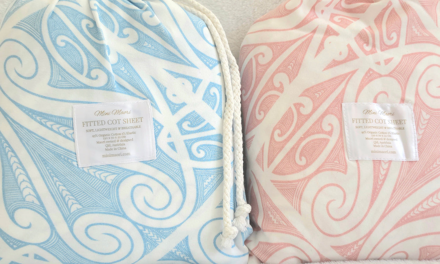 Fitted Cot Sheet (Peachy Pink)