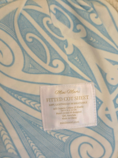 Fitted Cot Sheet (Sky Blue)