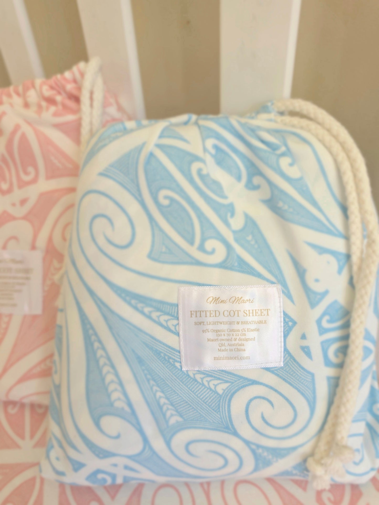 Fitted Cot Sheet (Sky Blue)