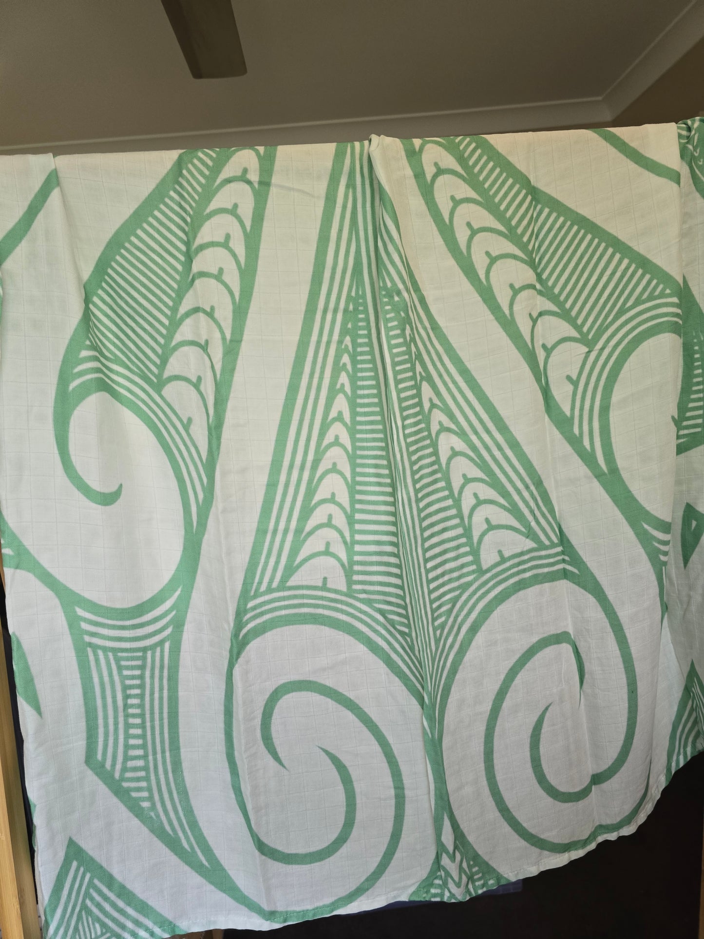 Organic Muslin Wrap - Whenua (Land) Sage green