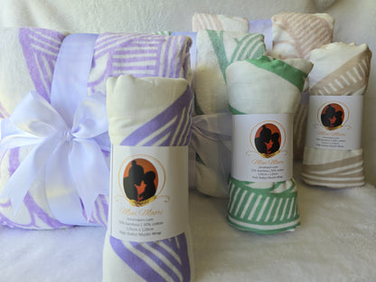 Organic Muslin Wrap - Whenua (Land) Sage green