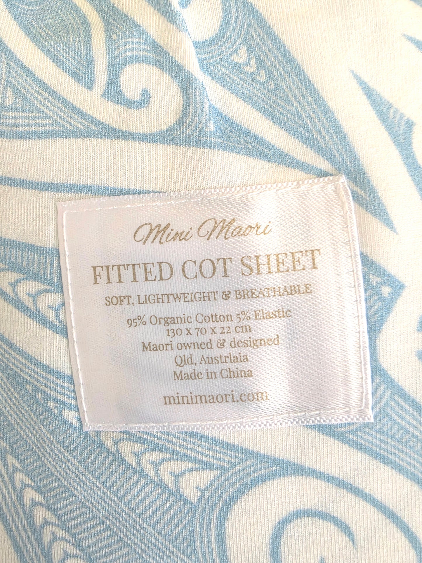 Fitted Cot Sheet (Sky Blue)