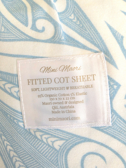 Fitted Cot Sheet (Sky Blue)