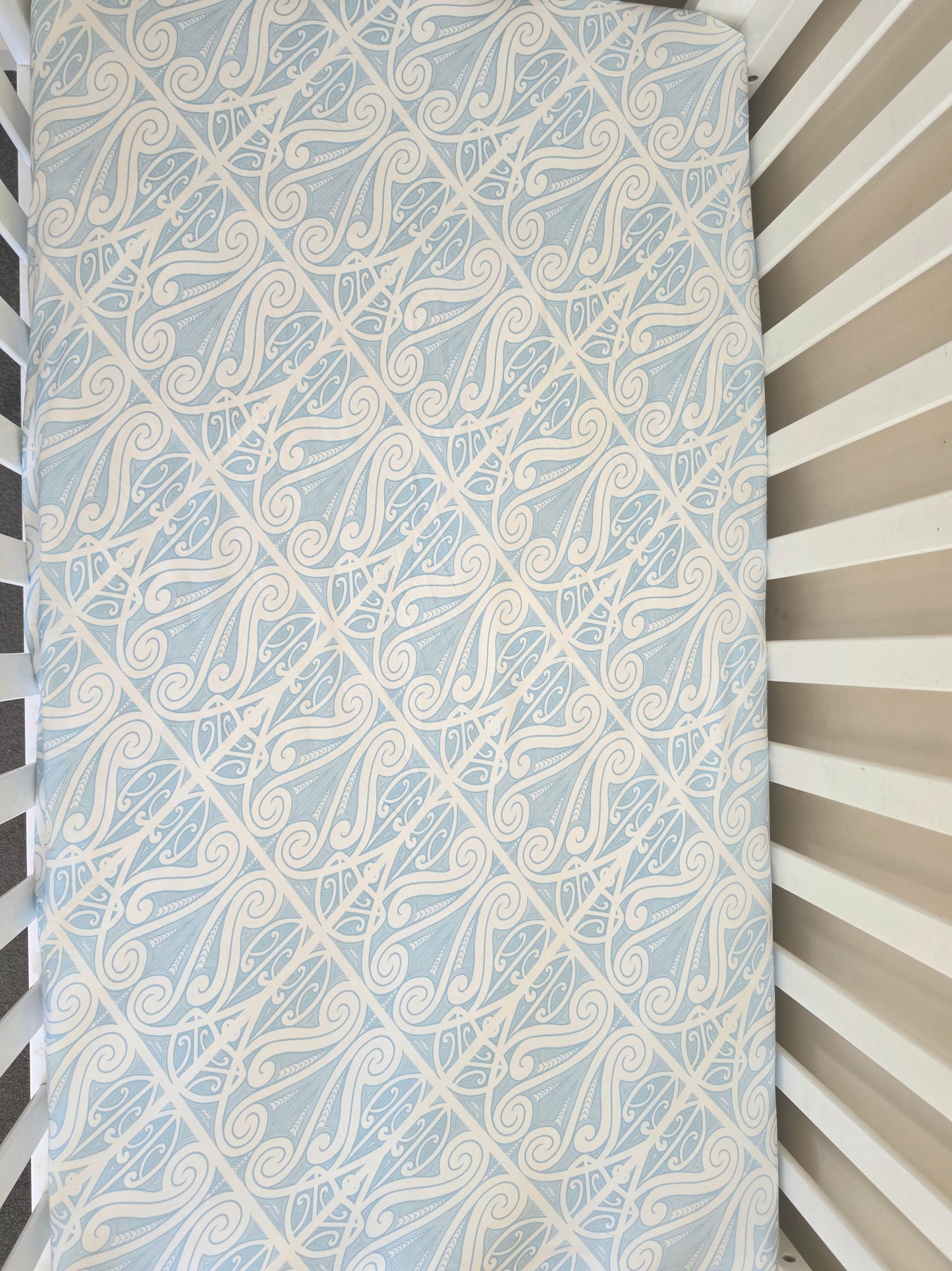 Fitted Cot Sheet (Sky Blue)