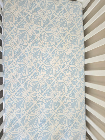 Fitted Cot Sheet (Sky Blue)